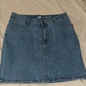 Lee Blue A-Line Mini Skirt Casual